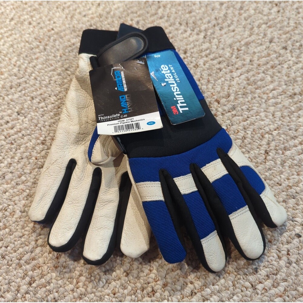 Hand Armor Thinsulate Pigskin Heavy Duty Warm Winter Work Gloves XXL